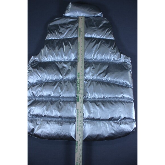 ATHLETA Downtown Metallic Puffer Vest Women's Nylon Plus Size 3X Down Mockneck - Picture 6 of 10